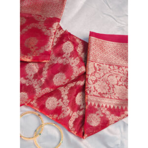 Red Fancy Border Saree
