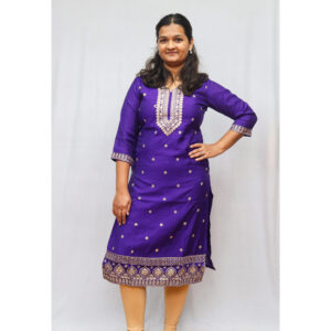 Embroidered Straight Fit Kurta