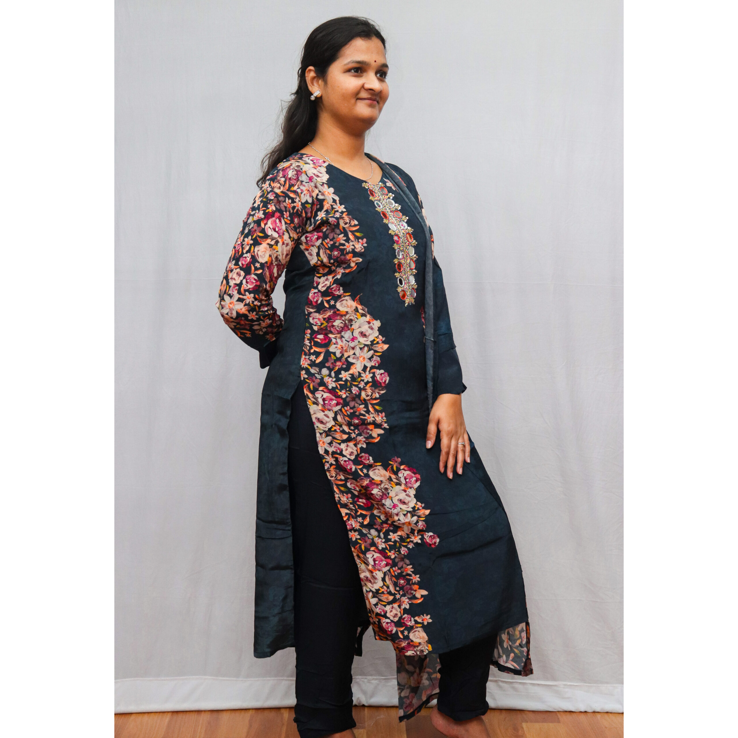 A-Line Printed Kurti Set - Image 2