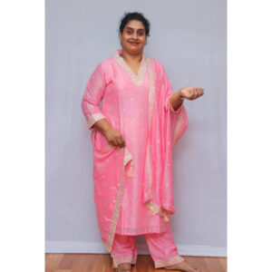 Baby Pink Kurta Pant Dupatta Set