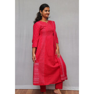 Pure Cotton A-Line Pant And Dupatta Set