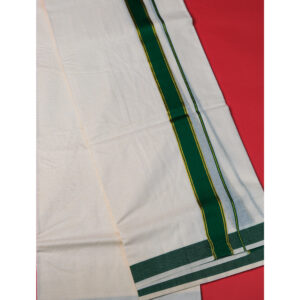 Green With White Lungi