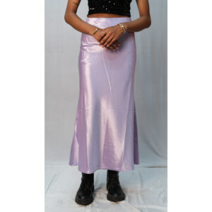 Purple Satin Skirt