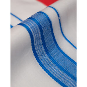 Off White With Sky Blue Lungi