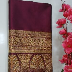 Maroon Mysore Silk Saree