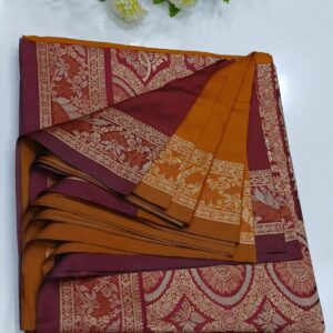 Traditional Mustard Yellow Mysore Silk Saree