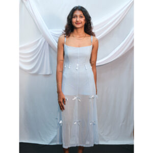 Light Blue Net Bodycon Dress