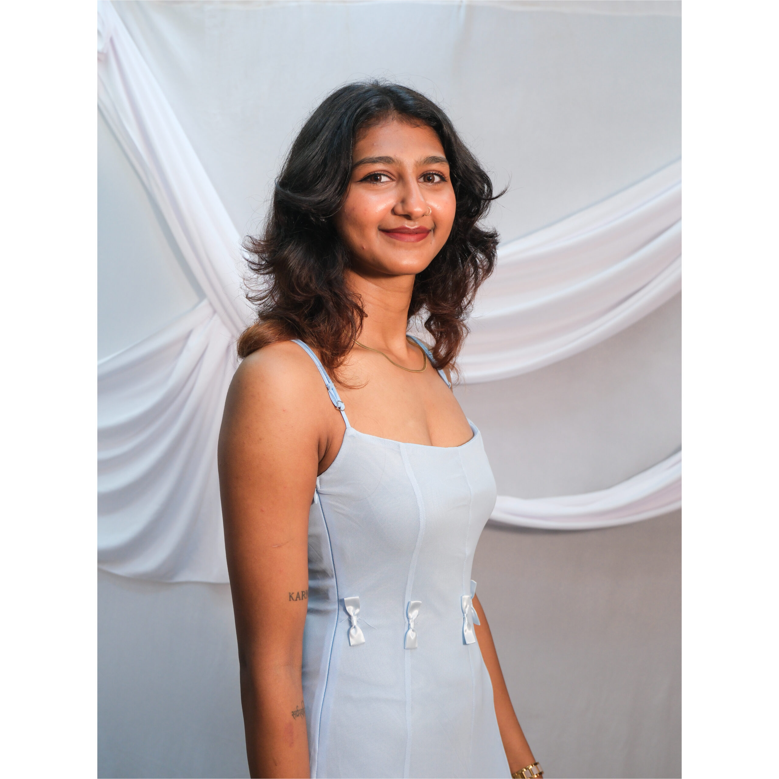 Light Blue Net Bodycon Dress - Image 2