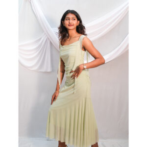 Light Green Trending Bodycon Maxi Long Dress
