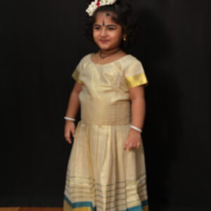 Tissue Skirt & Blouse Kids Pavada – 3 to 4 Years