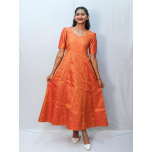 Red & Gold Buti Kerala Three-Piece Kurti Set