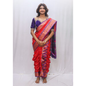 Red Purple Rajlakshmi Saree