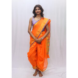 Orange Peshwai Saree